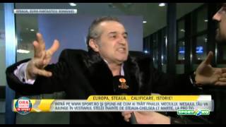 VIDEO MEMORABIL! Becali show mare dupa meci STEAUA-AJAX 2013