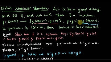 Orbit-Stabiliser Theorem (proof)