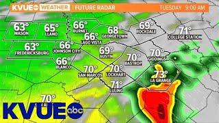 RADAR: Severe thunderstorm warning issued in Bastrop, Travis counties | KVUE