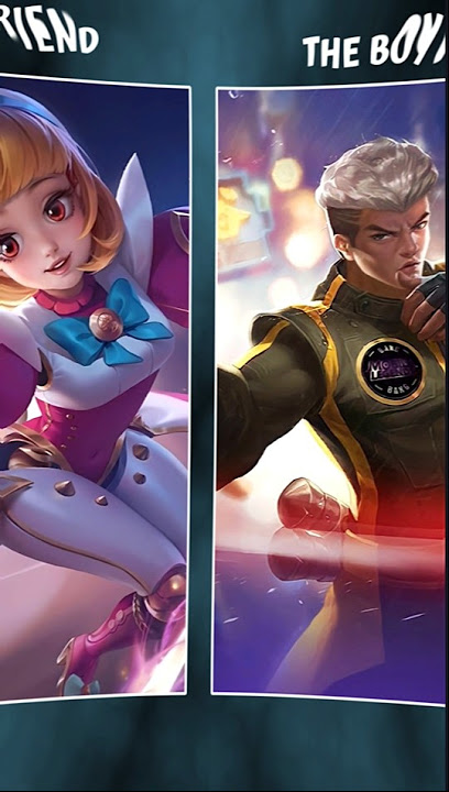 The girlfriend & the boyfriend x mlbb #skills #tiktok #mobilelegends #angela #chou