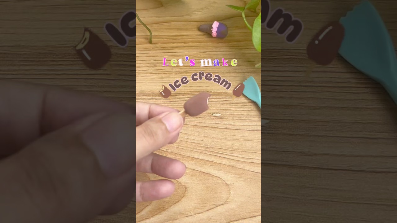 Ice Cream🍦#icecream #clayart #clay #craft #diy #howto #easy #shorts #trending