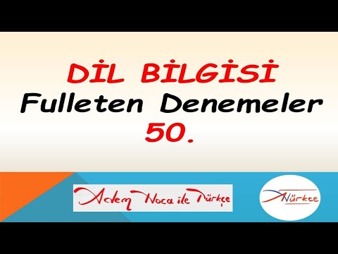 50) Dil Bilgisi Fulleten Denemeler / Adem Hoca