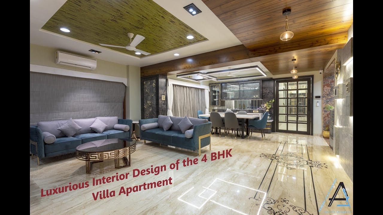 Luxurious Interior Design of a 4 BHK Villa Apartment @ Skye Luxuria ...