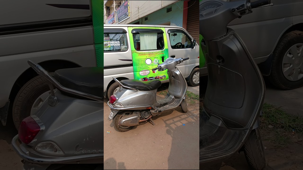 Vespa scooty, Engine Carbon Cleaning Machine done 👍, Door Service Available In Vizag