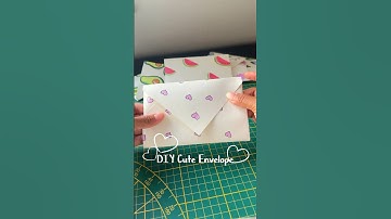 DIY cute easy envelope💜💌 #shorts #papercraft #envelope #papercrafts #heart #diy #giftideas #gift