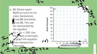 IM 3-5 Graph a Line Using Intercepts - Application Problem
