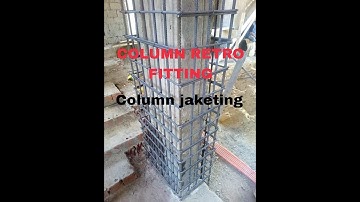 column retro fitting using concrete jacketing techniques to improve the building sss #column jaketin