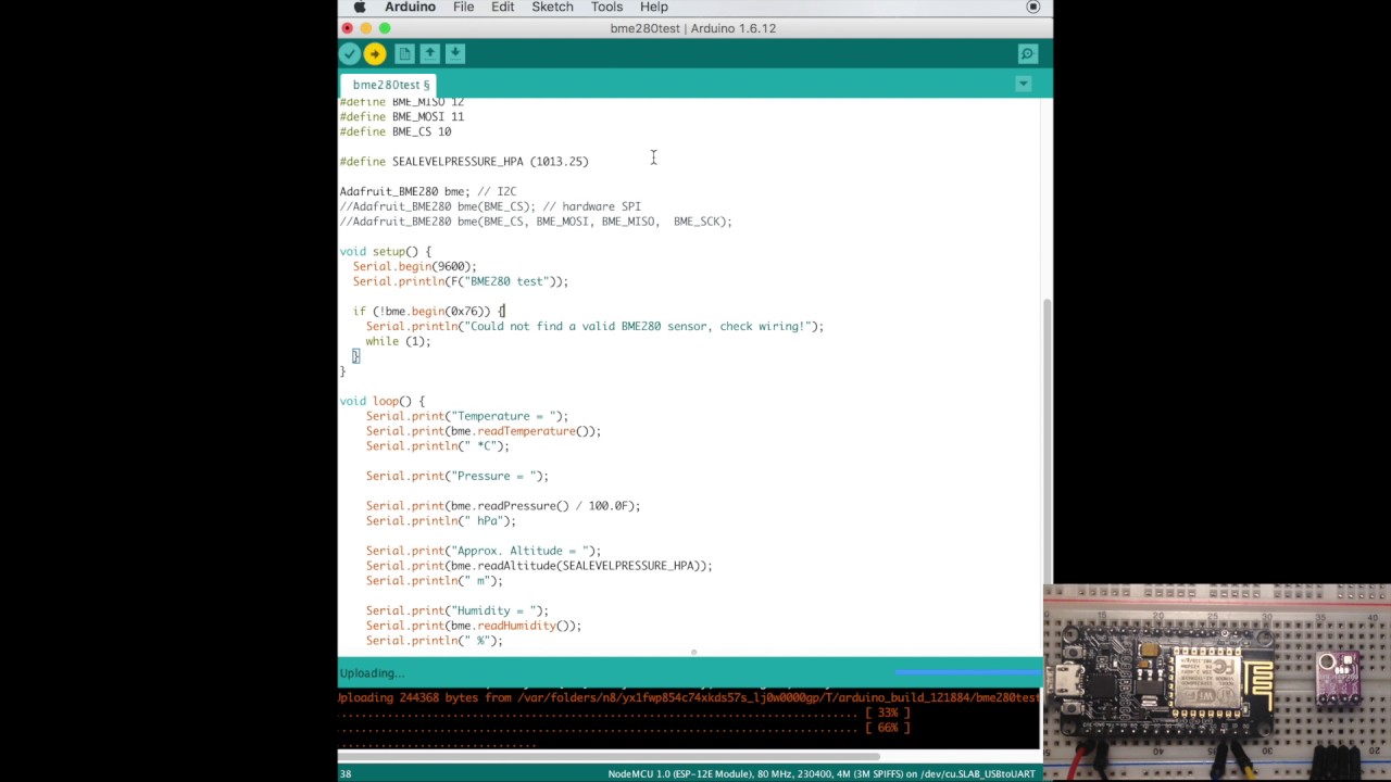 BME280 + ESP8266 - YouTube