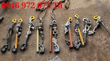 Pa lăng cáp lắc tay nhật bãi, kích căng dây cáp điện 1 tấn 1,5 tấn nhật có săn kẹp zin 0946972072