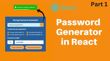 Build a Strong Password Generator with React Part 1 | React JS Tutorial for Beginner | Coding Power