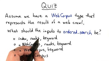 Inputs to ordered_search - Intro to Computer Science