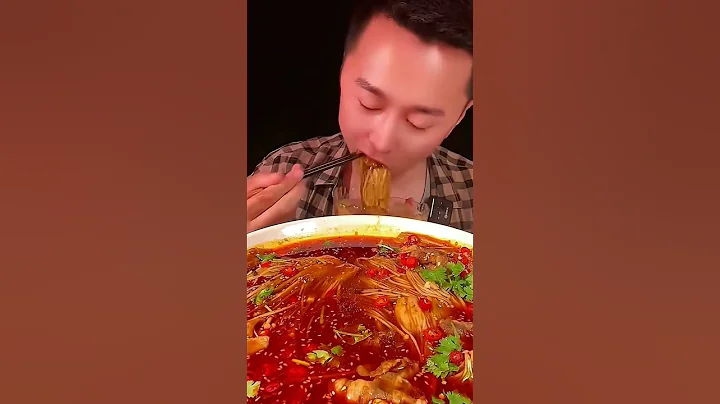 Enoki Mushroom Flavor Spicy Yummy #shorts