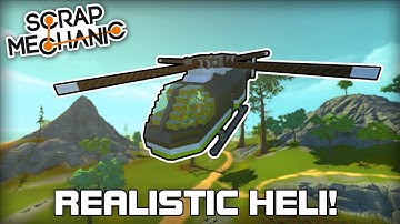 Realistic Helicopter with Rotor Speed Detection! (Scrap Mechanic #217)