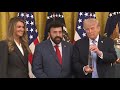 ‘I want to hire him’: Trump praises Lamoncha’s turnaround story and gifts Small Business Award