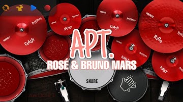 APT. - Rosé & Bruno Mars | Real Drum App Cover 🥁