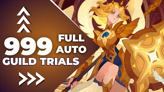 AFK arena // Athena  guild trial 999 level // FULL AUTO !