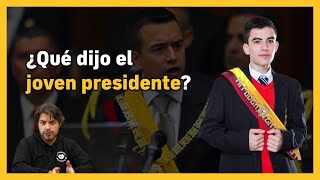 Daniel Noboa y su primer discurso | ¿Odia a Abad? | BN Periodismo | Noticias de Ecuador