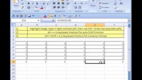 Excel Magic Trick #4  SUM function Keyboard Trick