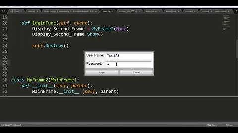 Sample Login wxPython GUI