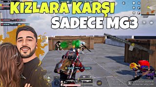 Bu Sefer 2 Erkek 3 Kiza Karşi Para Ödüllü Vs Attik, Sadece Mg3 Kullandik -Pubg Mobi̇le