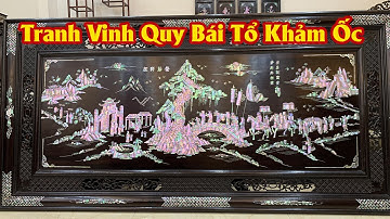 Bức Tranh Khảm Ốc Vinh Quý Bái Tổ Gỗ Gụ 217x107 Cho Khách Chơi Tết - Đồ Gỗ Mai Toàn