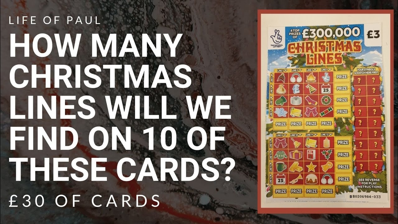 Christmas scratch cards from the National Lottery. 10 Christmas Lines to enjoy in December 2021