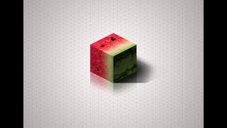 [Photoshop] Isometric Watermelon Cube Tutorial