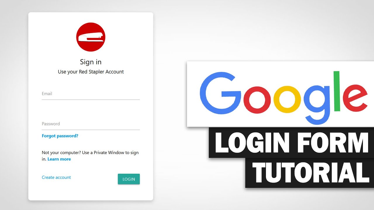 How to Create "Google Style" Login Form