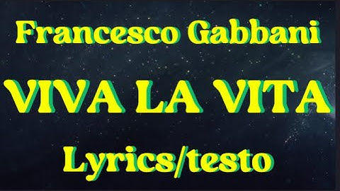 Francesco Gabbani - ''Viva la Vita'' (Lyrics/testo) // Sanremo 2025