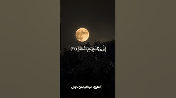(فإذا برق البصر وخسف القمر وجمع الشمس والقمر) القارئ/عبدالرحمن دوبل