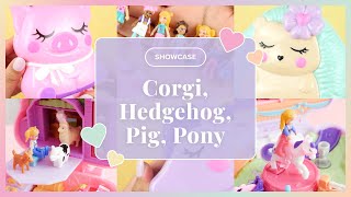 Polly Pocket Big Pocket World: Corgi Cuddles, Hedgehog Cafe, Farm Piggy, Jumpin' Style Pony