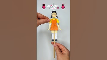 Squid Game Doll 👀 Moving Head Paper Toy | SQUID GAME 2 | Easy DIY Paper Craft