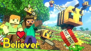 Thumbnail of Minecraft Music Animation Believer 😍❤️😍 (Bees war🐝 - part 1)