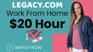 Legacy.com Paying $20 Hour To Work Remotely From Home With No Degree Needed | Remote Job Opportunity