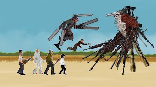 Gun Devil vs Chainsaw Man Devil, Jason, Pennywise, Jeff The Killer & Lether Face Drawing Cartoons 2