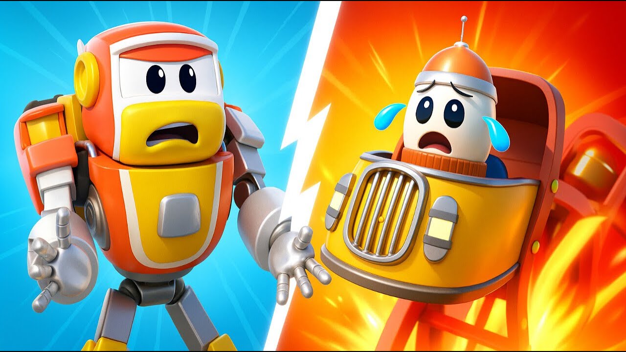 🤖 Super-Roboter rettet Baby-Rakete! 🚀 Robofuse gegen Zitron! | Rettungsfahrzeuge für Kinder