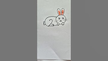 How to draw a  Rabbit for 200 number #very easy Rabbit drawing 🐇 #drawing ##shorts #viral #video
