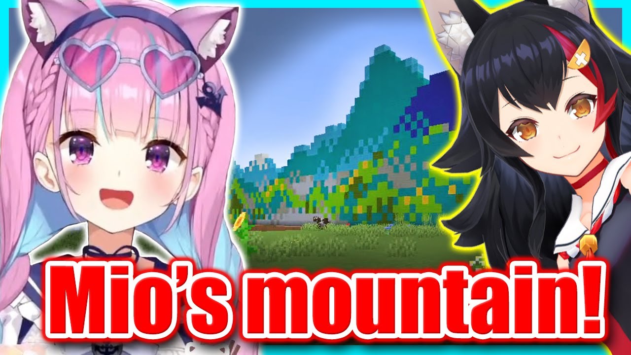 Aqua Shows *NEW AKUKIN BUILDING* Made By Mio In Minecraft 【ENG Sub Hololive】