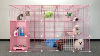 How to make a house for Pomeranian dog with cube grid wire  MR PET