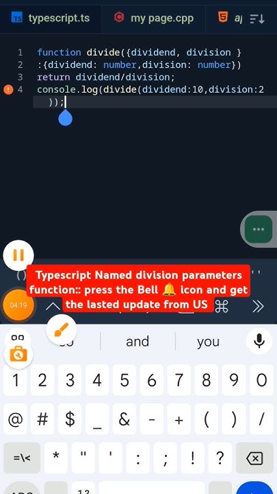 Typescript Named parameters function #shorts #typescript #name# ...