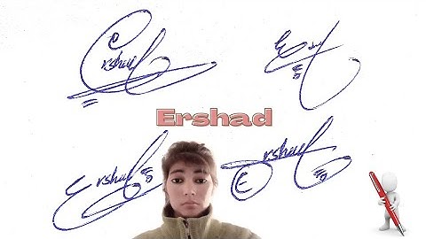 Ershad signature style#name signature with arooj