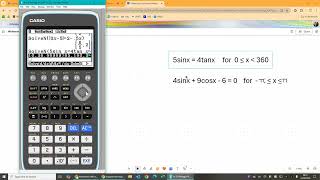 Ch 7 - checking solutions to trig equation with CG50
