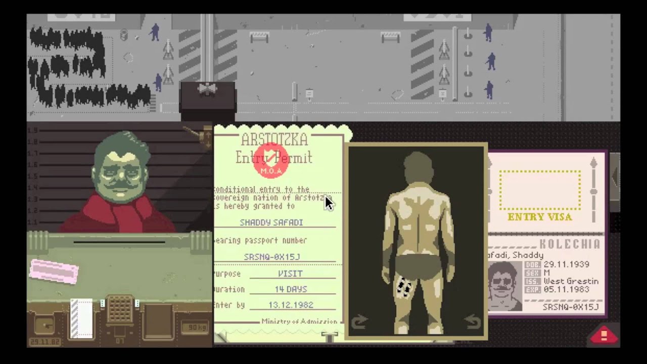 Nude insurgents will not come to Papers, Please's new Arstotzka - Quarter  to Three