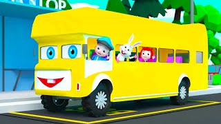 Wheels on the Bus Goes Round | London Bridge | Nursery Rhymes & Bus Songs Collection for Kids USA