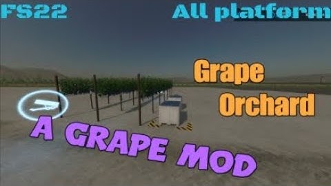 Grape Orchard / New mod for all platforms on FS22