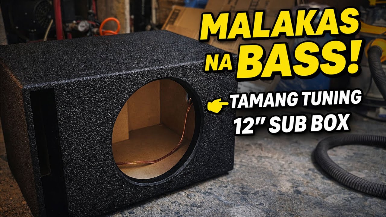 Paano Gumawa ng 12” Car Subwoofer Box | Tamang Tuning Para Malakas ang Bass (Hindi Sabog!)