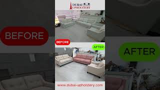 Amazing Sofa Before After Transformation | Foam &amp; Fabric Change in Dubai Upholstery