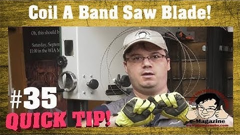 The BEST way to fold/coil a band saw blade- Fast, easy and simple!