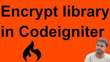 Encrypt library in Codeigniter | encrypt data in Codeigniter | encryption in ci