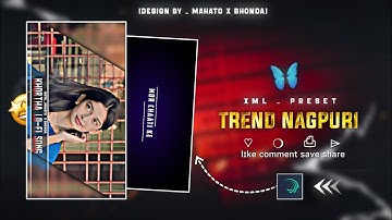 Mandagini || New Style Trending Nagpuri New  Lofi Song Status Editing in Alight Motion Editing Video